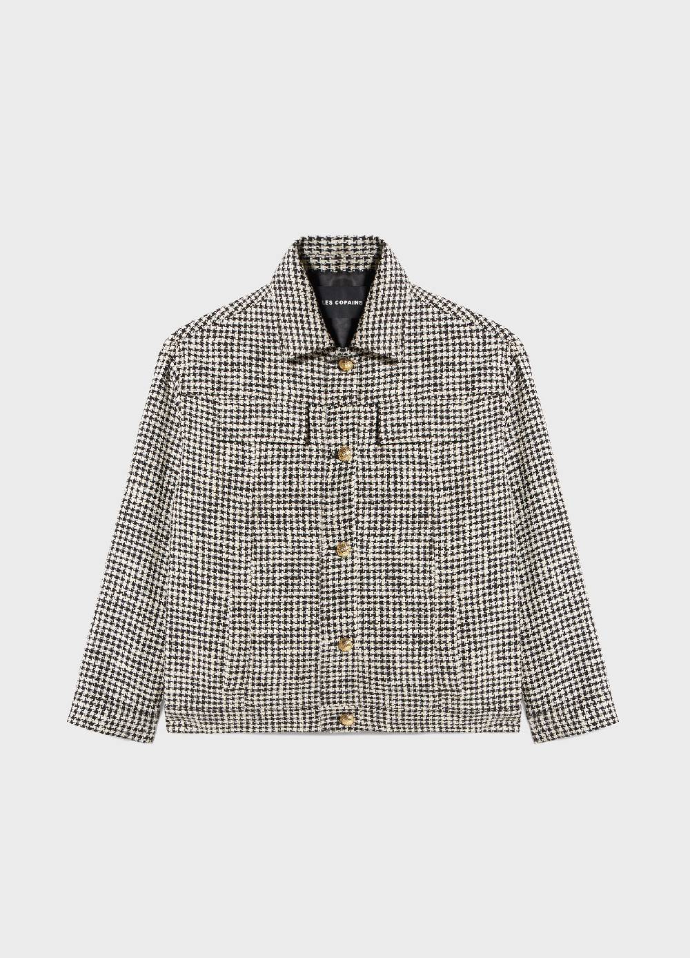 LES COPAINSChore jacket motivo pied de poule Economico