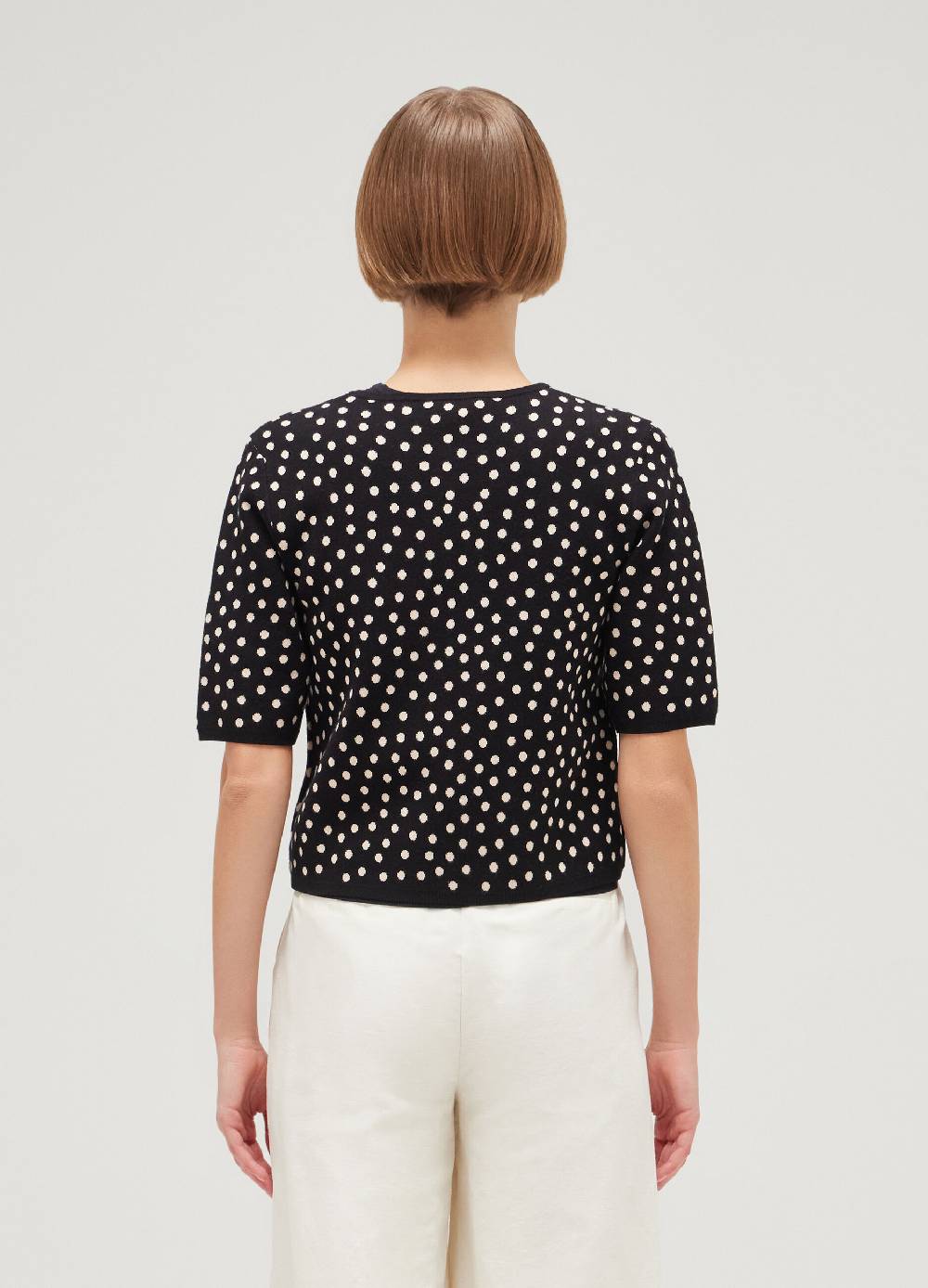 LES COPAINSCardigan tricot a pois In Vendita