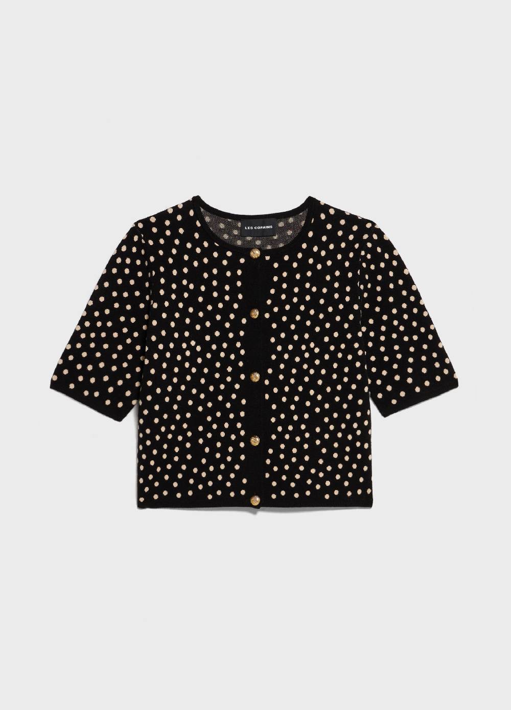 LES COPAINSCardigan tricot a pois In Vendita