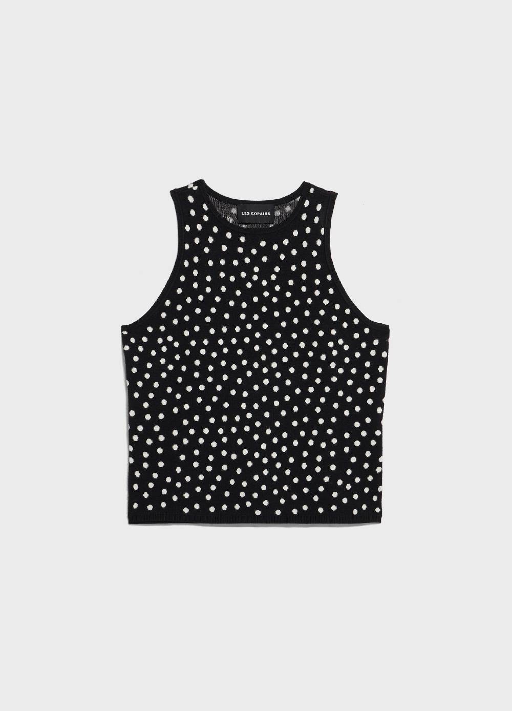 LES COPAINSTop smanicato a pois Saldi