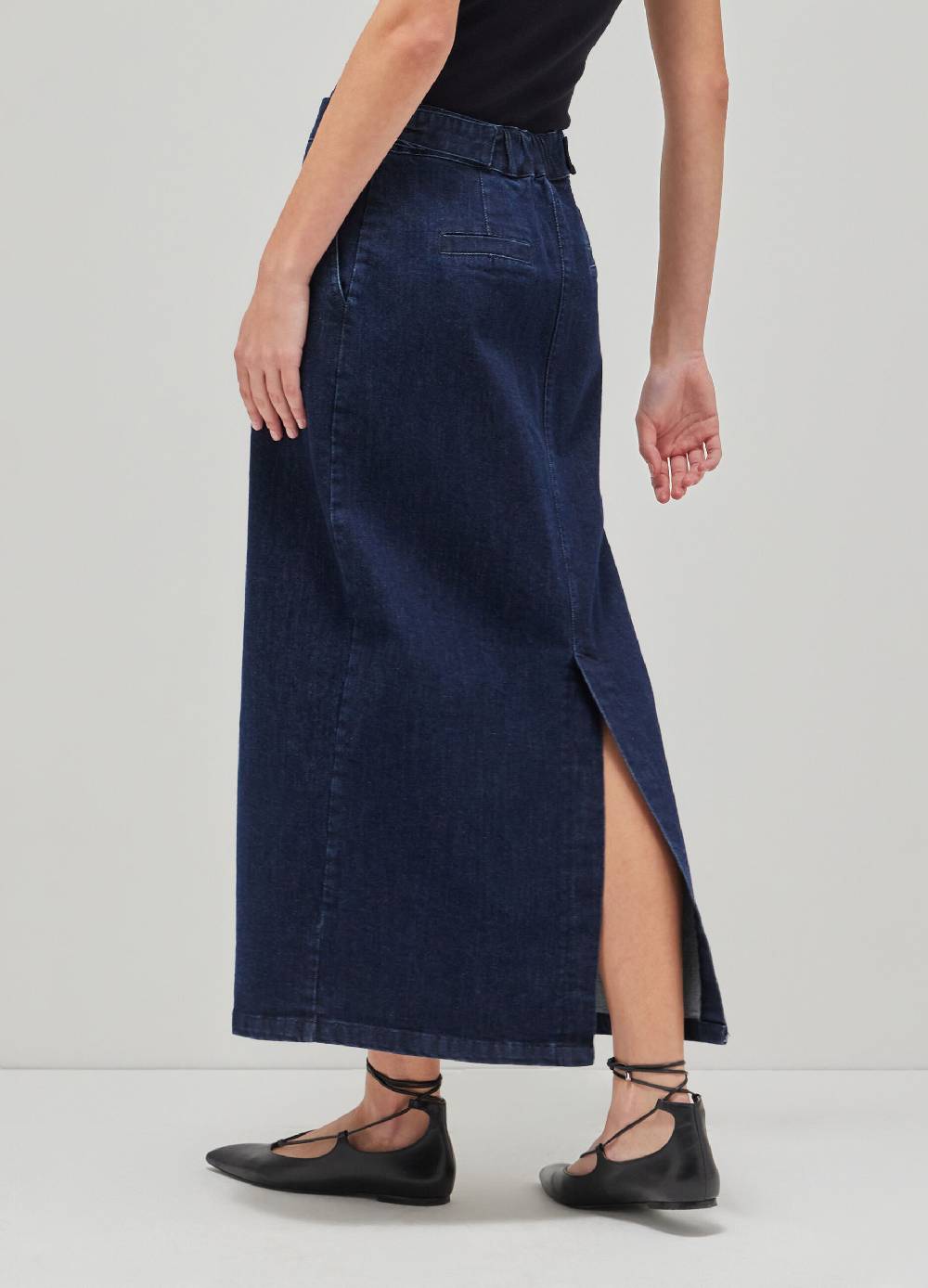 LES COPAINSGonna lunga di jeans con spacco Negozio