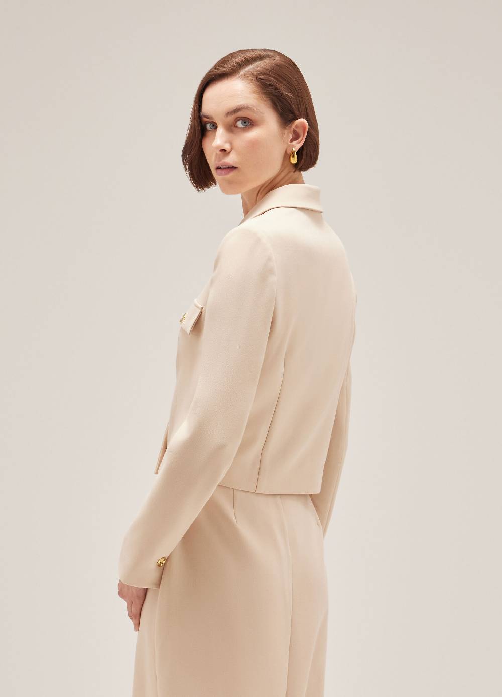 LES COPAINSBlazer cropped In Saldo