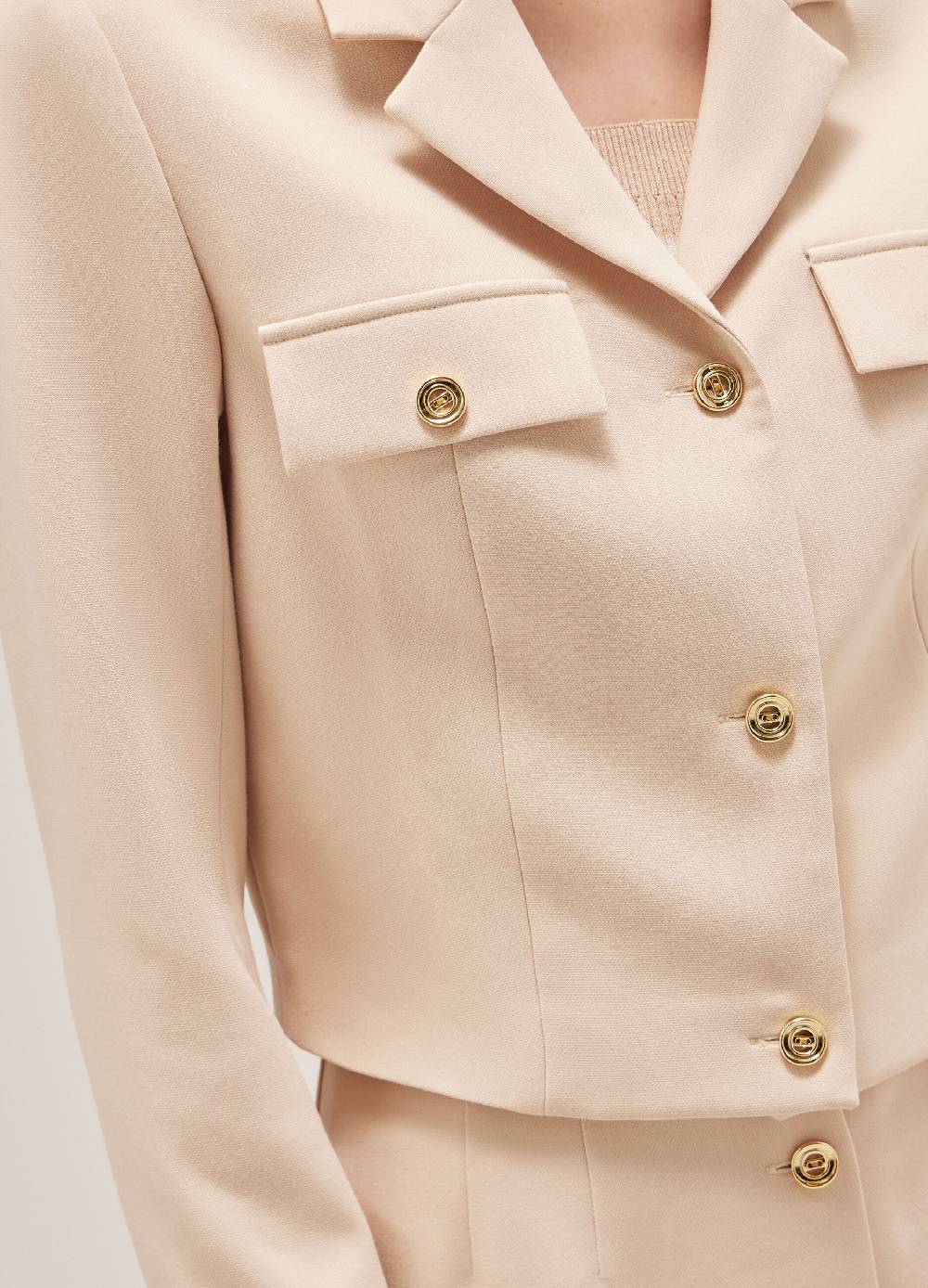 LES COPAINSBlazer cropped In Saldo