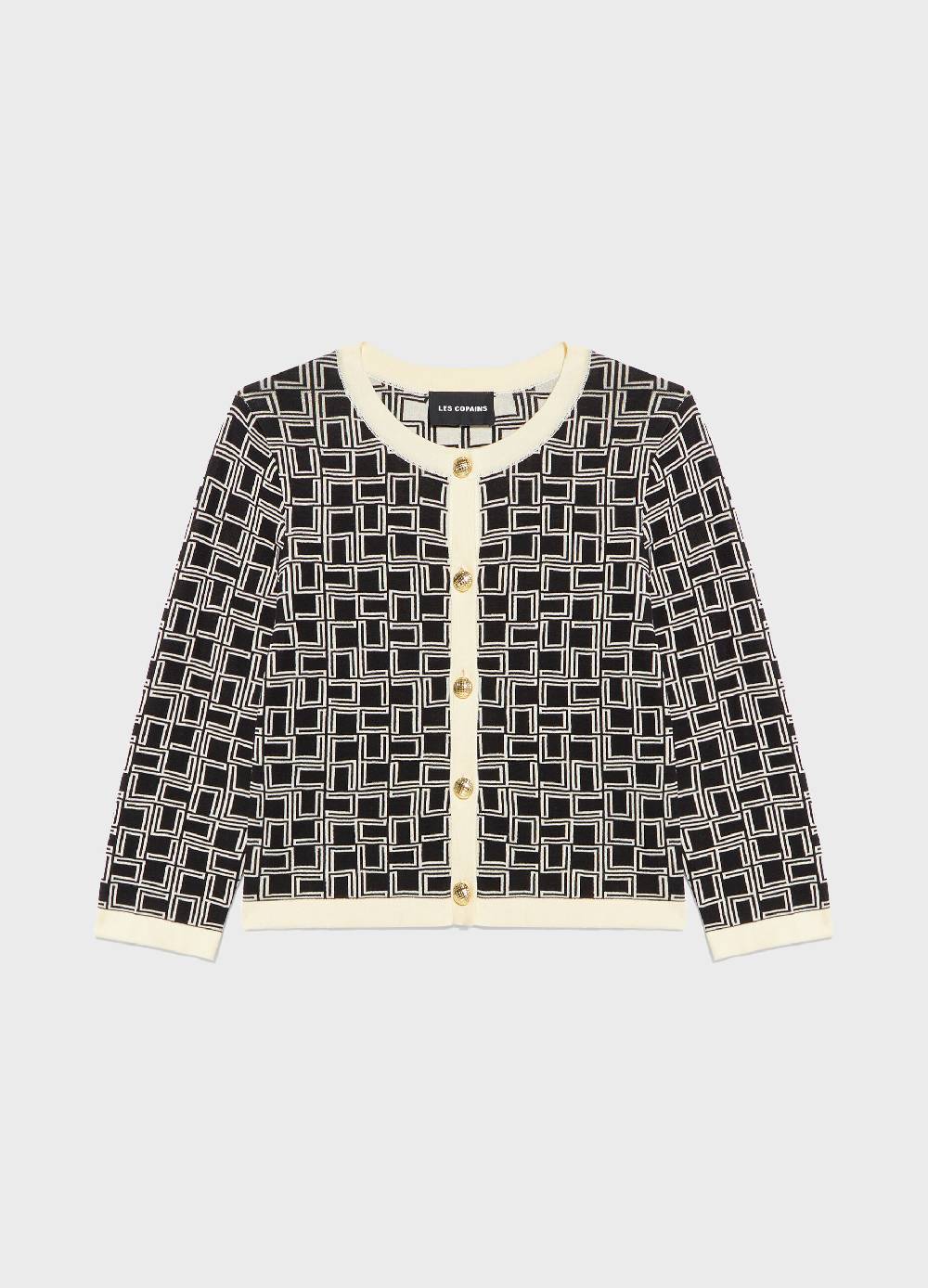 LES COPAINSCardigan tricot in puro cotone 2025