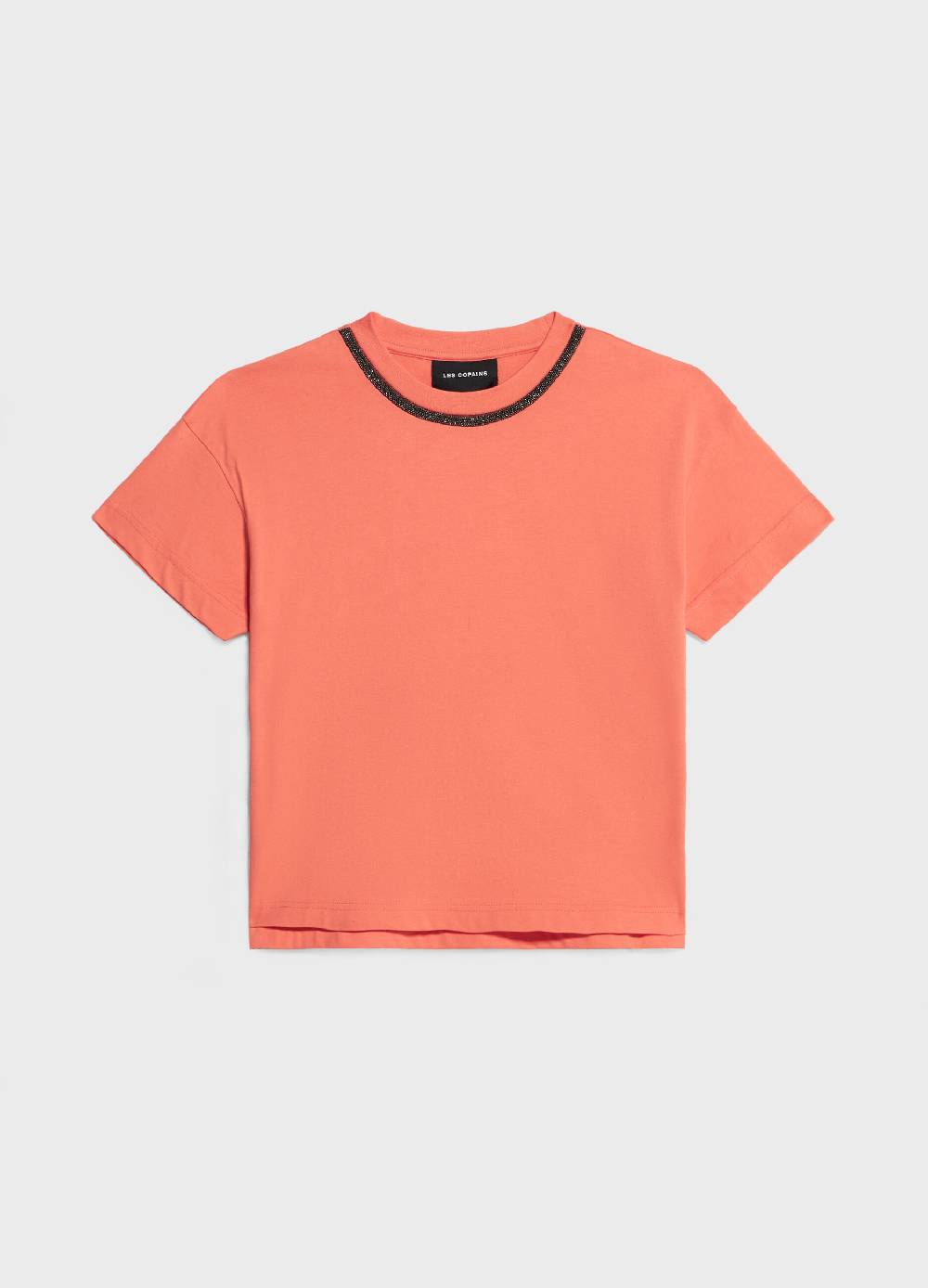 LES COPAINST-shirt in cotone con perline applicate Negozi Online