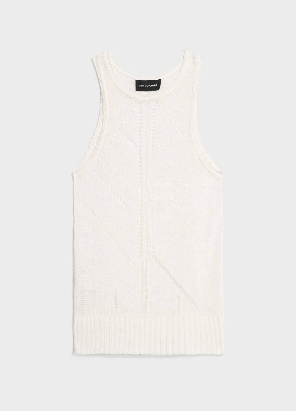 LES COPAINSCanotta tricot traforata Novità