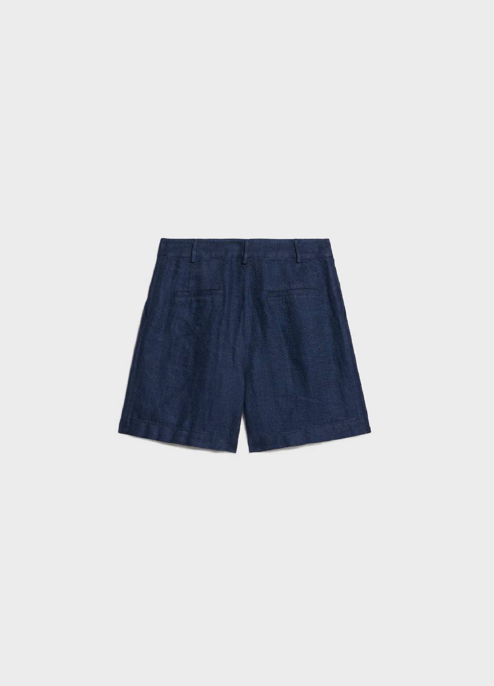 LES COPAINSPantaloni short in lino effetto denim Offerta
