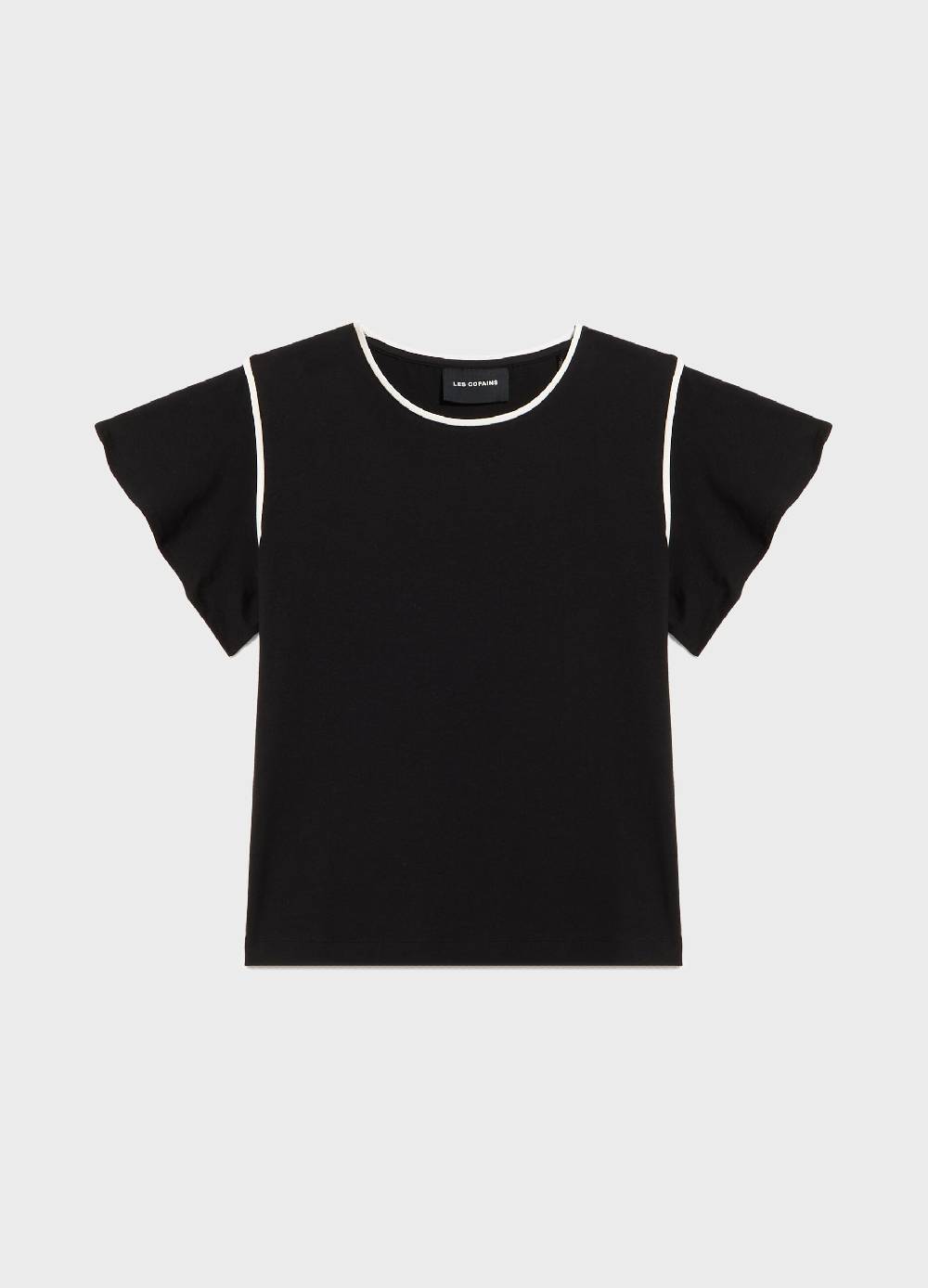 LES COPAINST-shirt con profili a contrasto Vendite Flash