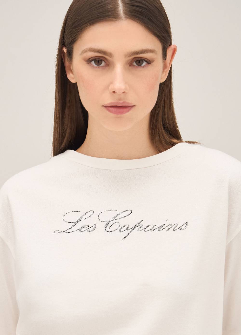 LES COPAINST-shirt con lettering glitter Negozio