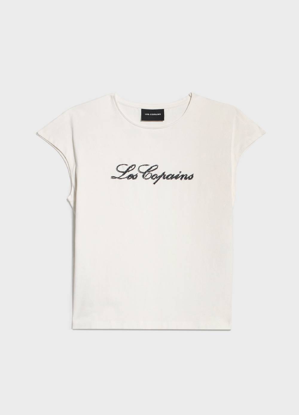 LES COPAINST-shirt con lettering ricamato Italy
