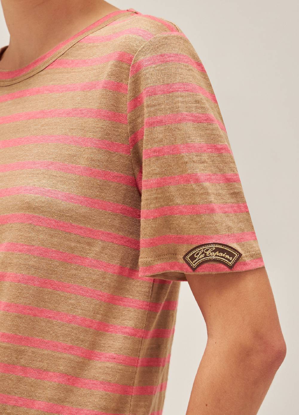 LES COPAINST-shirt a righe in lino Promozione
