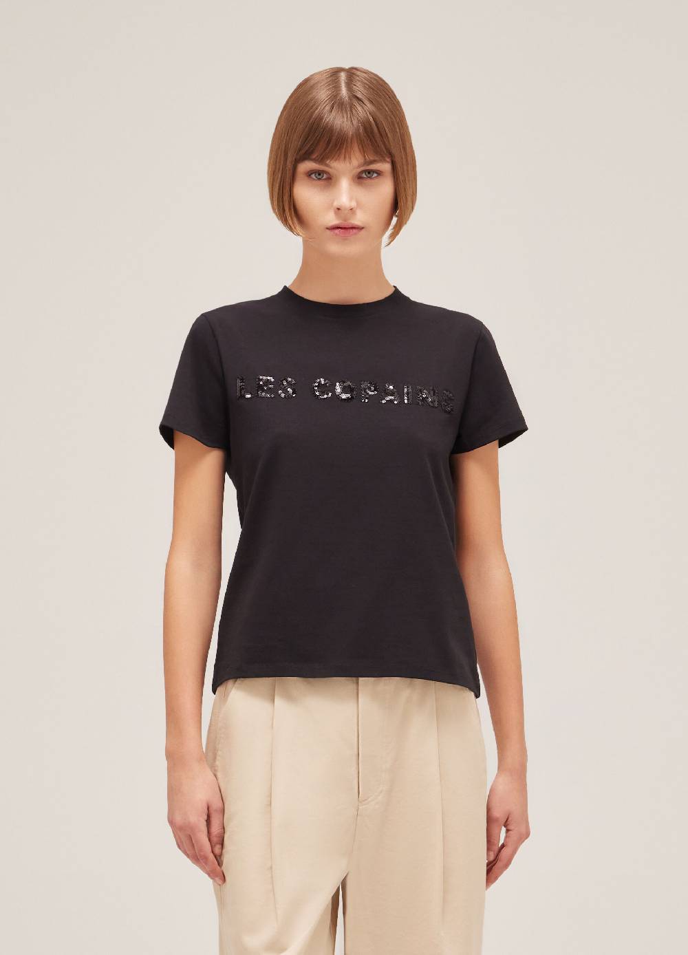LES COPAINST-shirt a mezza manica in cotone stretch Economico