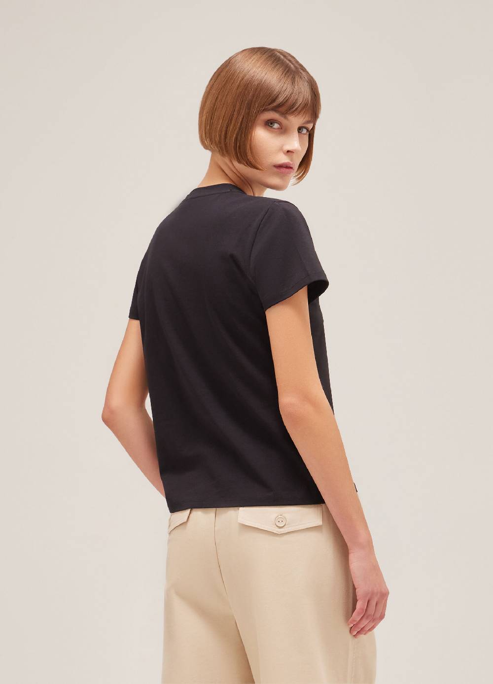 LES COPAINST-shirt a mezza manica in cotone stretch Economico