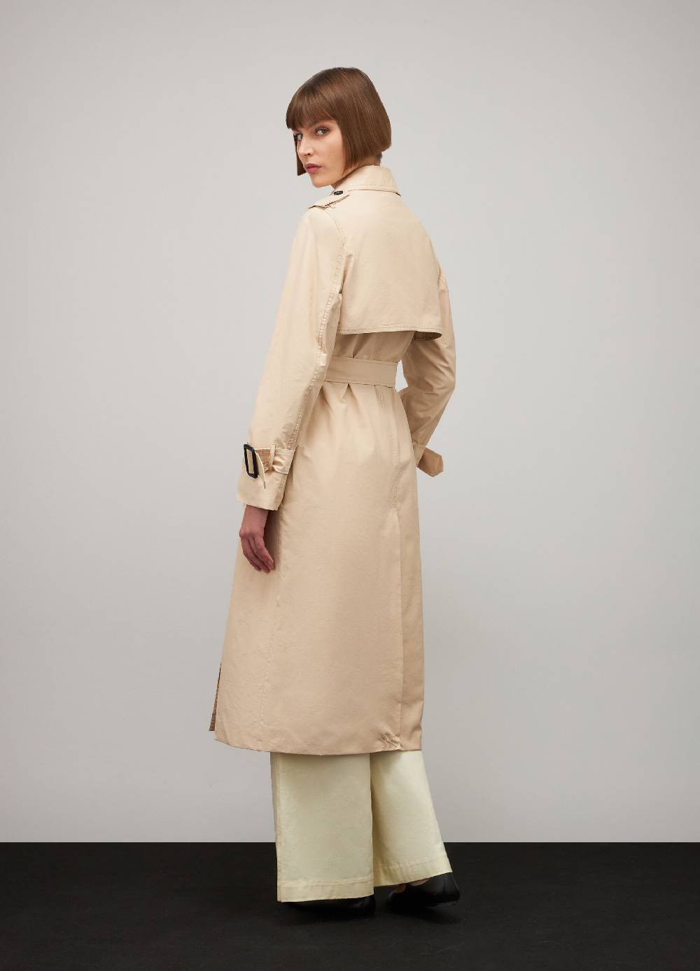 LES COPAINSTrench coat in misto cotone In Vendita