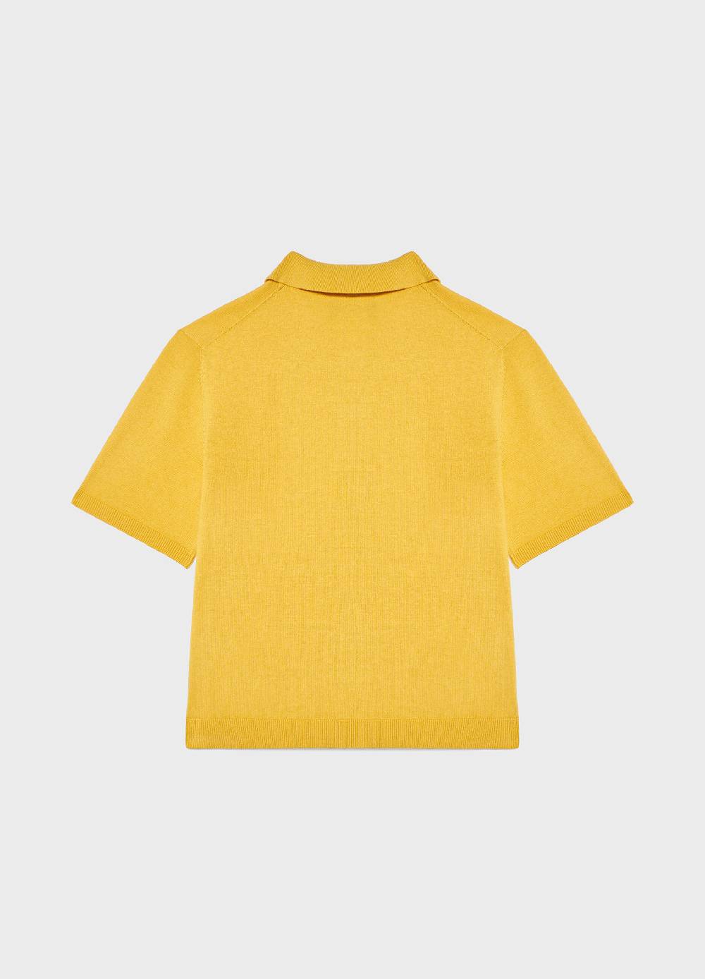 LES COPAINSPolo tricot a maniche corte in cotone e seta Vendite Flash