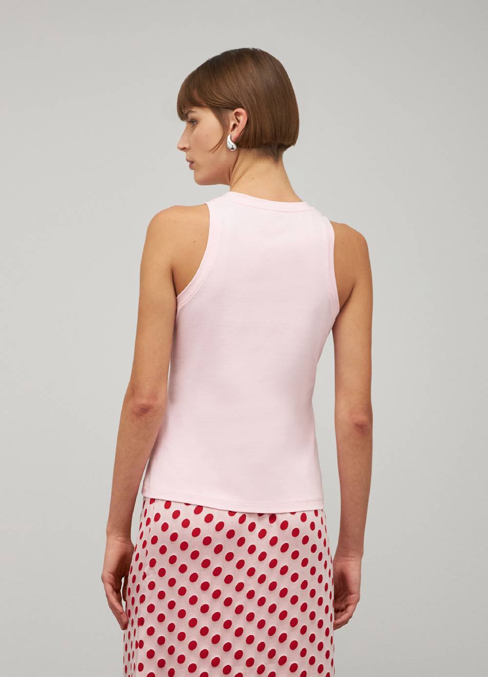 LES COPAINSTop smanicato in cotone stretch 2025
