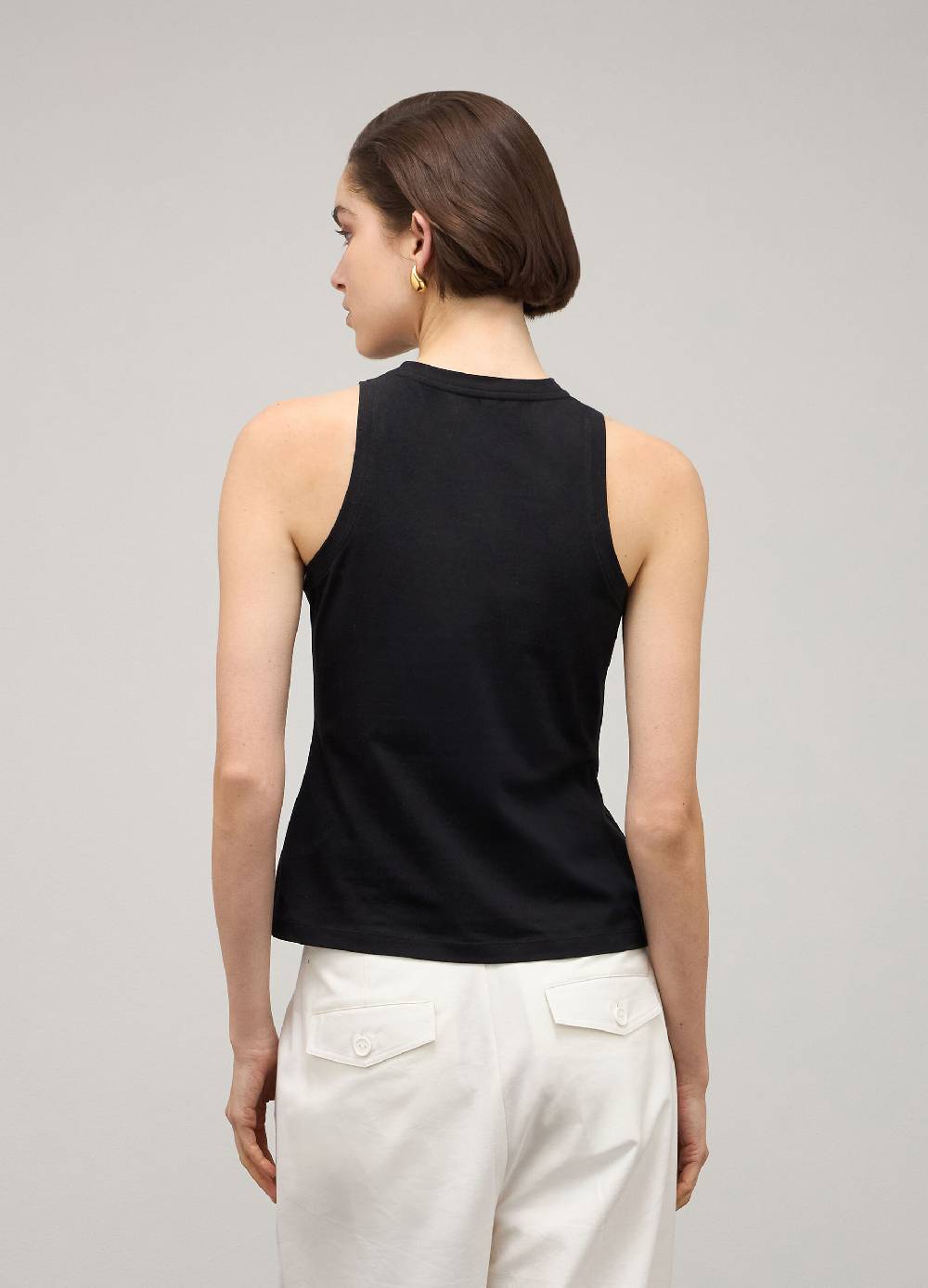 LES COPAINSTop smanicato in cotone stretch Promozione