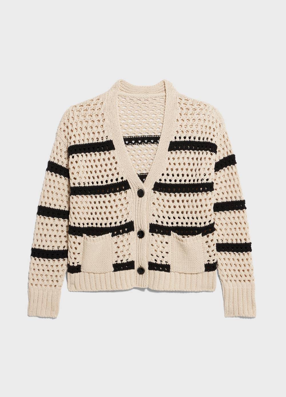 LES COPAINSCardigan tricot misto cotone a righe Negozi Online