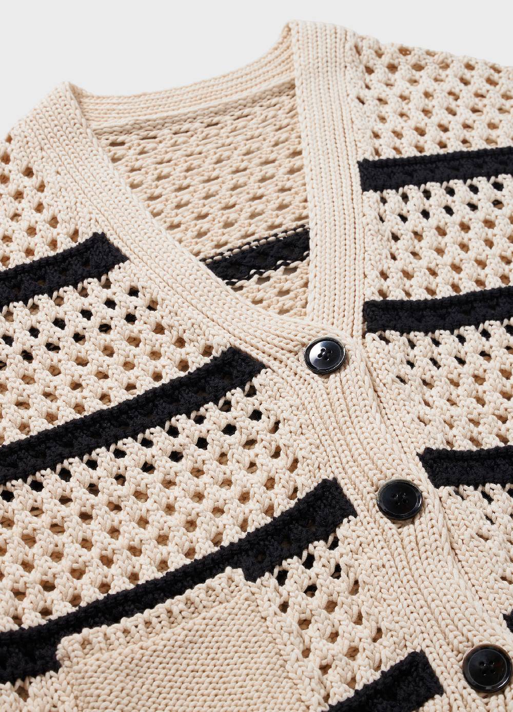 LES COPAINSCardigan tricot misto cotone a righe Negozi Online