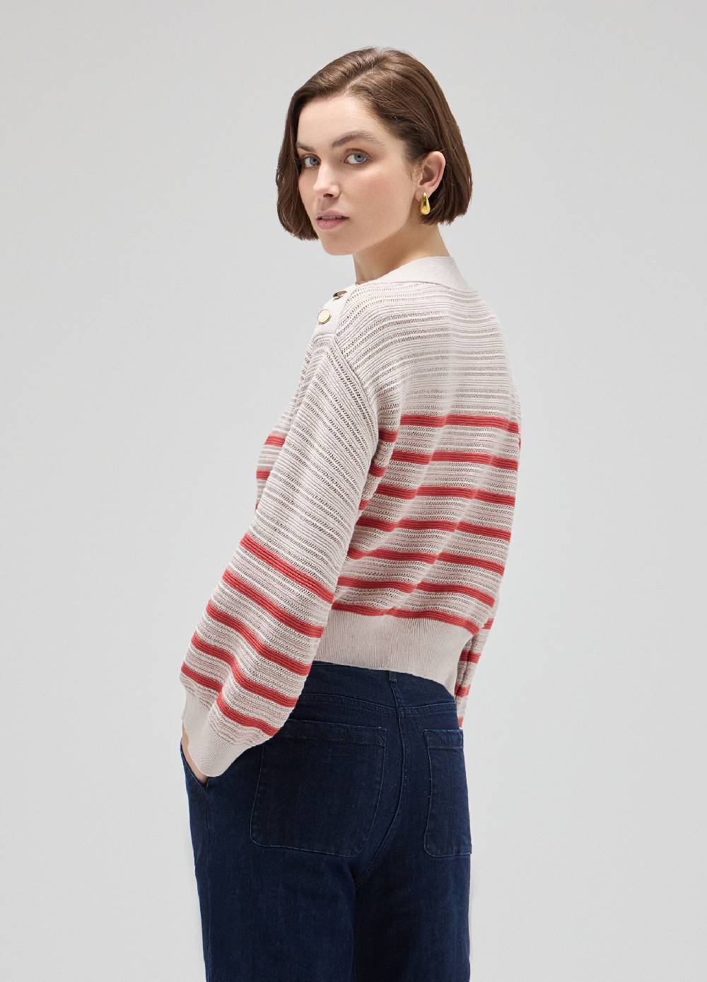 LES COPAINSMaglione tricot mix di punti Acquista Ora