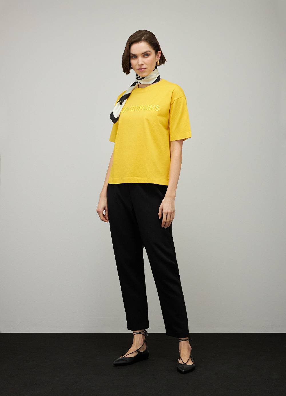 LES COPAINST-shirt logata in puro cotone