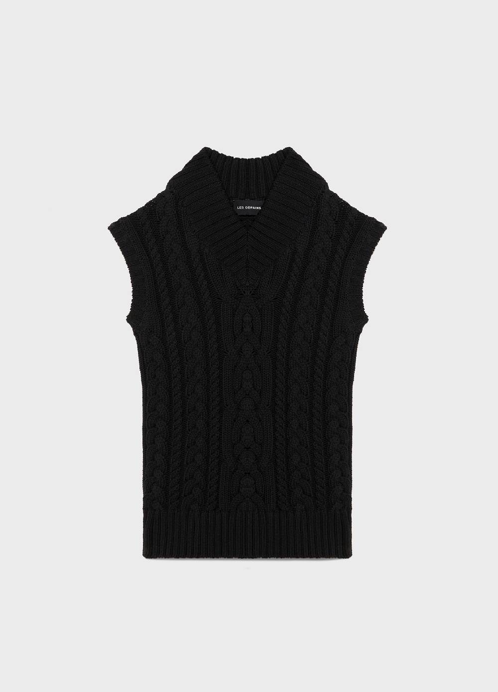 LES COPAINSGilet tricot a trecce Prezzo Ridotto
