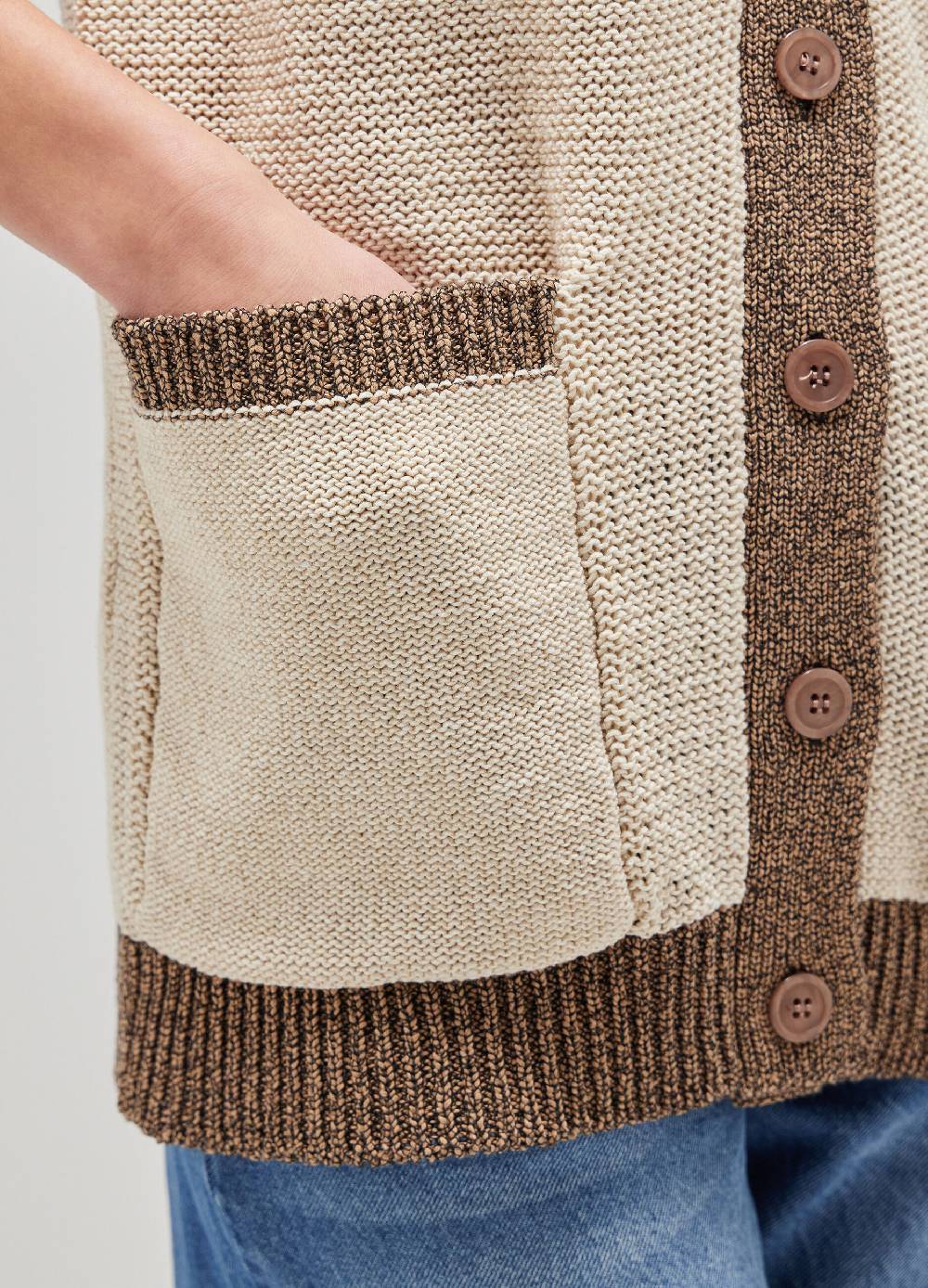 LES COPAINSGilet tricot in misto cotone Novità