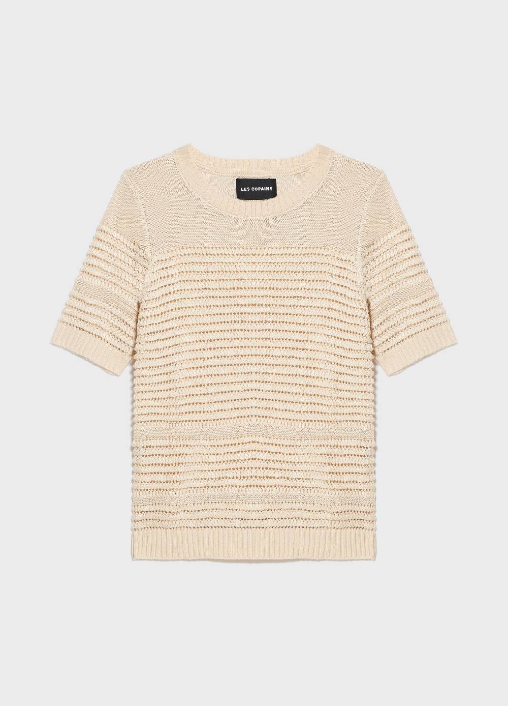 LES COPAINSMaglia tricot a maniche corte traforata Presa