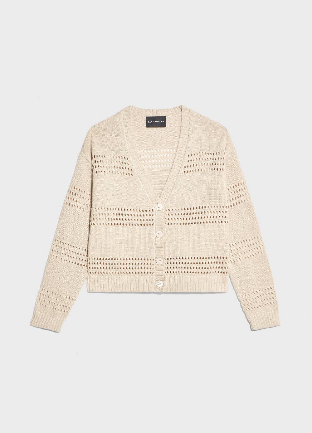 LES COPAINSCardigan tricot misto seta e cotone Sconto