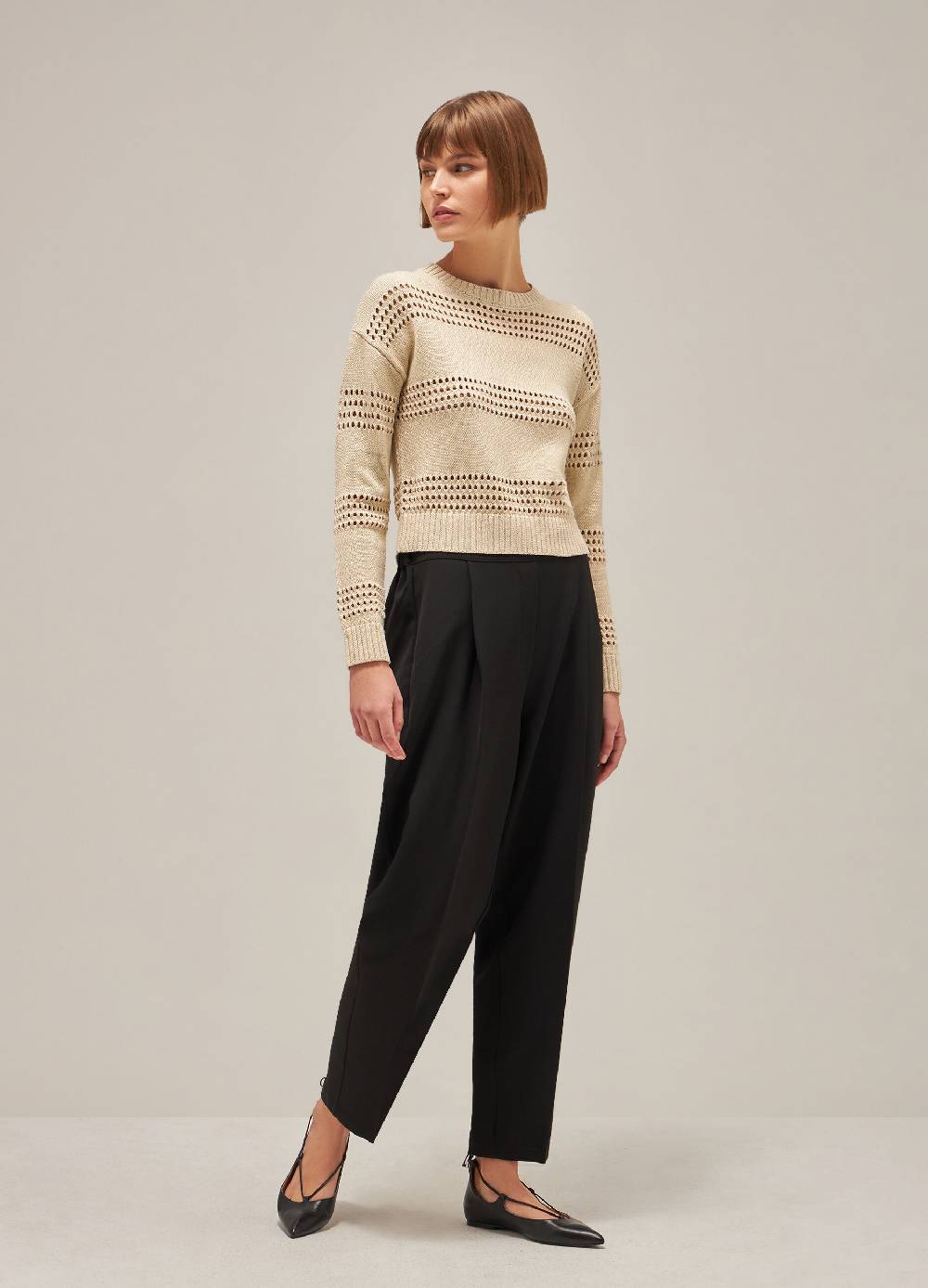 LES COPAINSMaglione tricot in seta e cotone Offerta