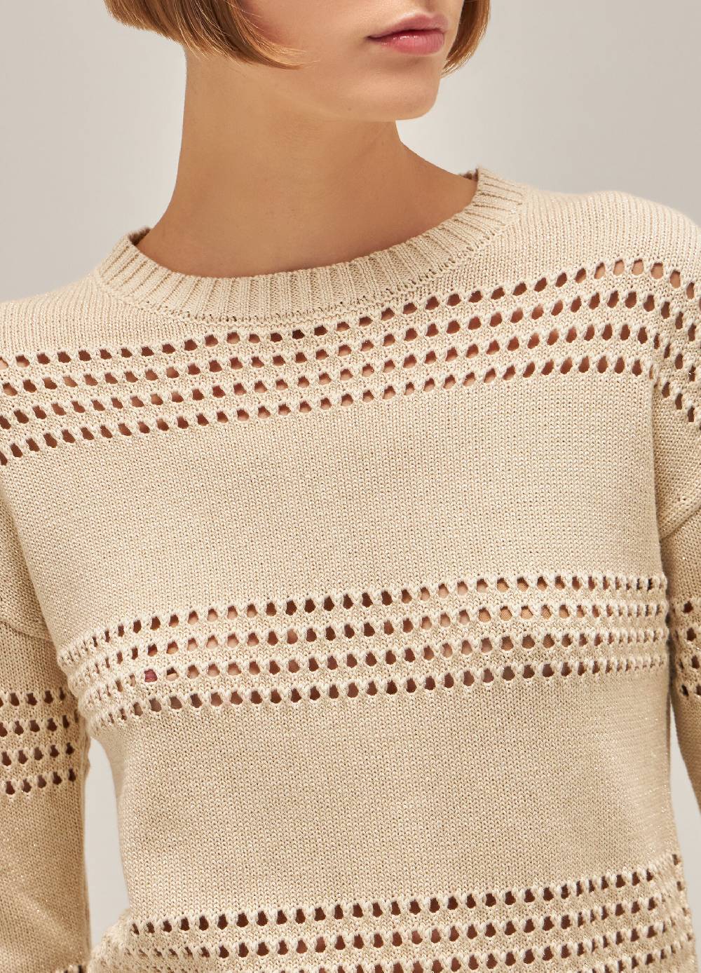 LES COPAINSMaglione tricot in seta e cotone Offerta