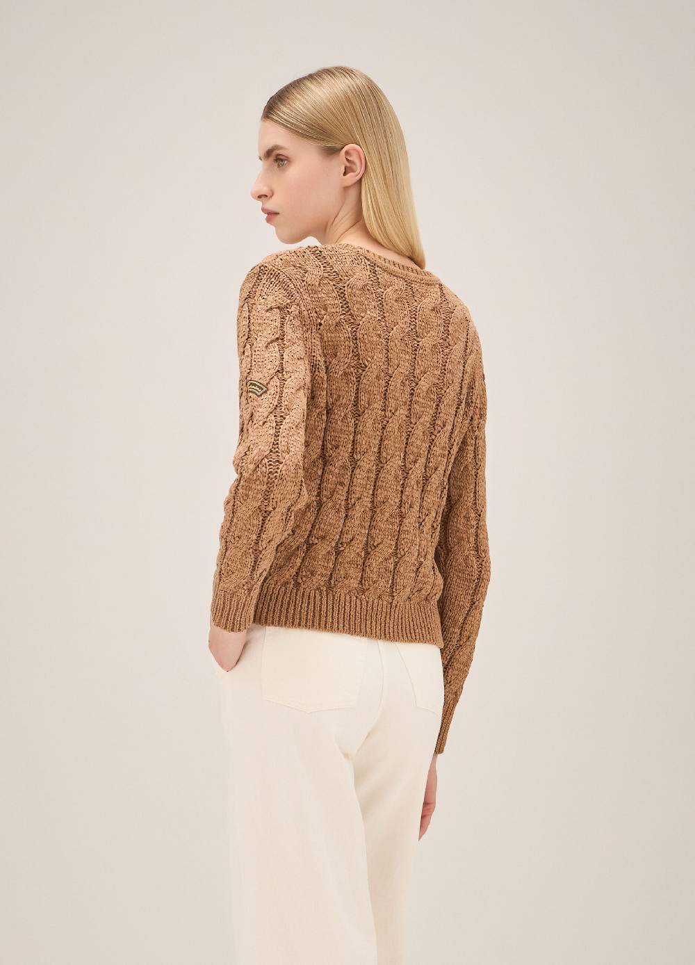 LES COPAINSMaglione tricot a trecce In Vendita