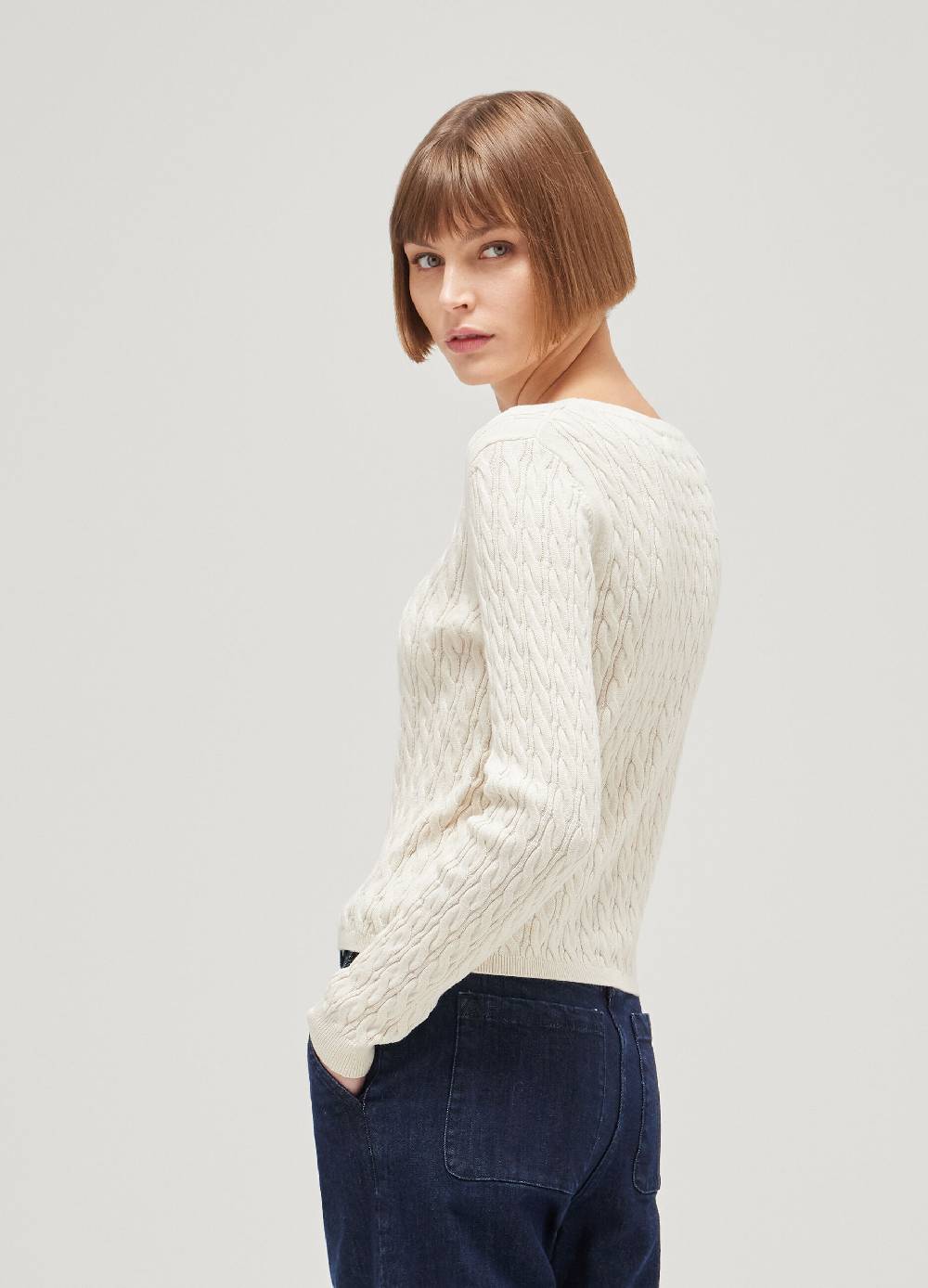 LES COPAINSMaglione tricot in cotone e seta Offerte