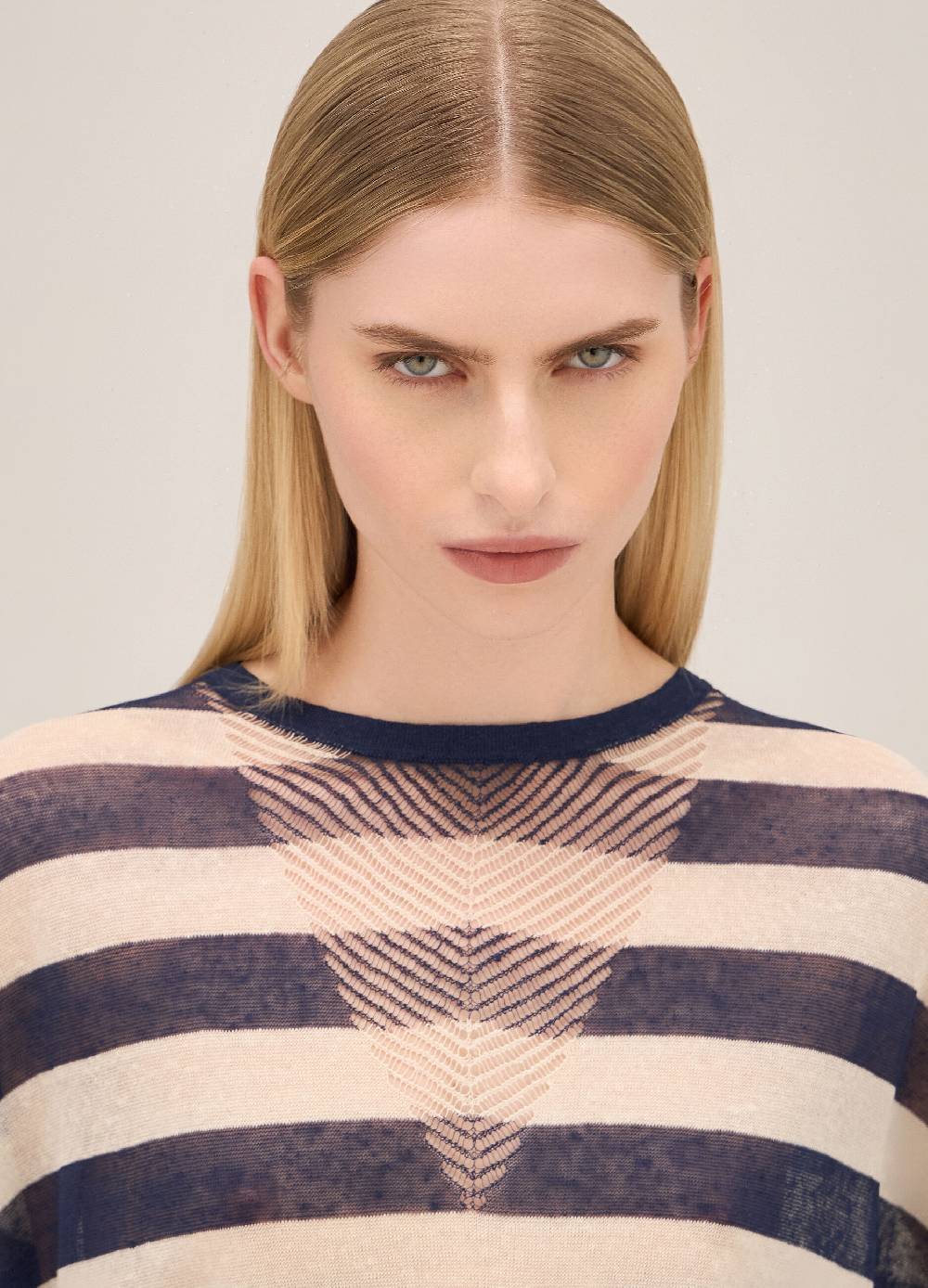 LES COPAINSMaglia tricot a maniche corte in misto lino Negozio
