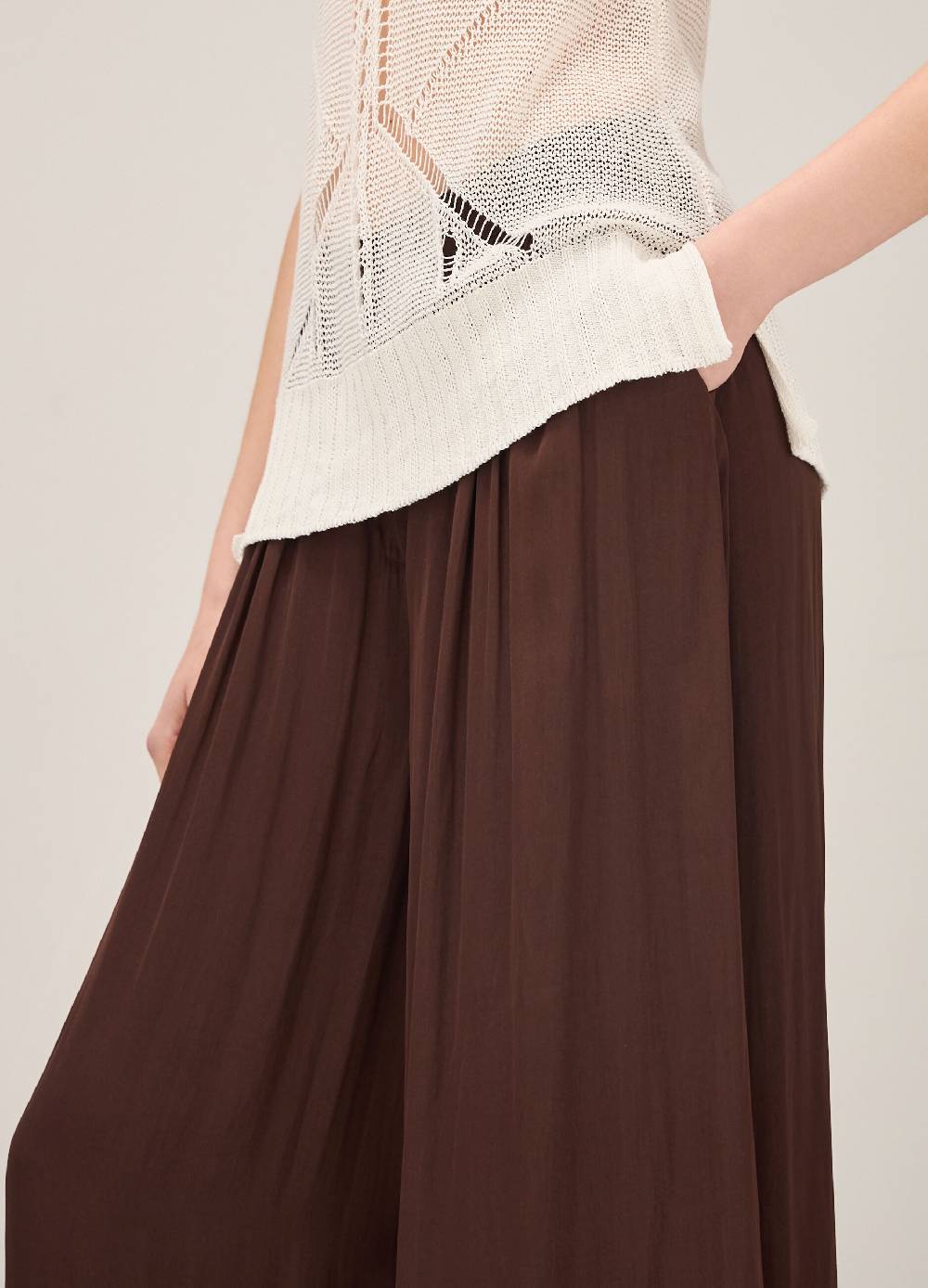 LES COPAINSPantaloni palazzo plissettati Moda