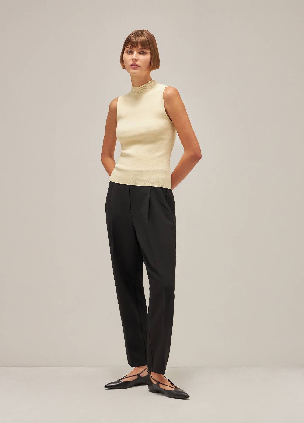 LES COPAINSTop tricot collo alto in misto viscosa Presa