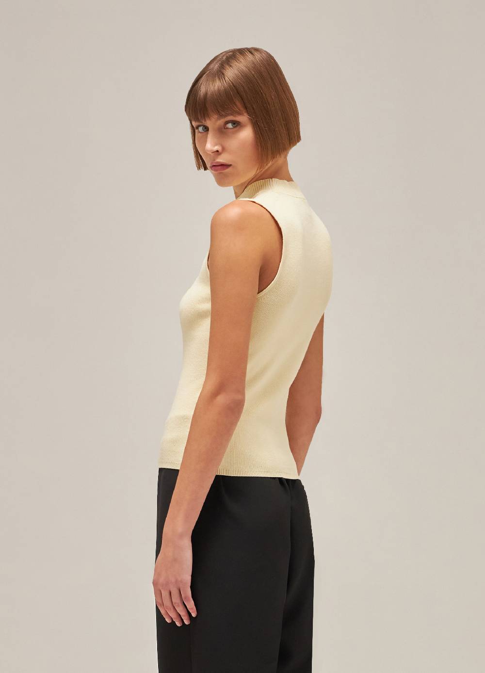 LES COPAINSTop tricot collo alto in misto viscosa Presa