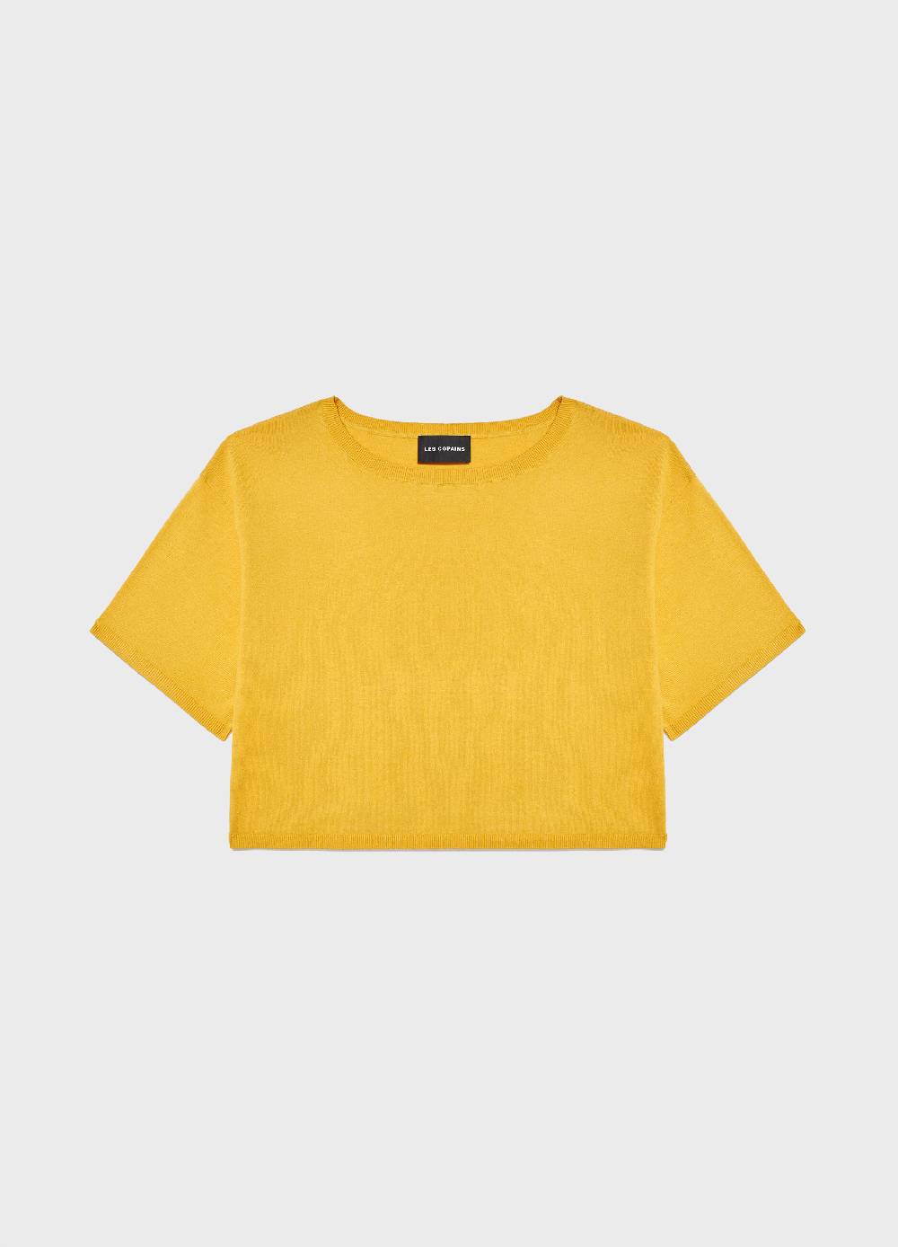 LES COPAINSMaglia tricot a maniche corte in seta e cotone Saldi