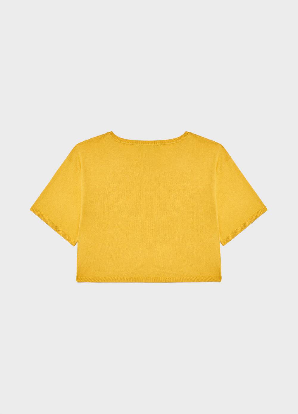 LES COPAINSMaglia tricot a maniche corte in seta e cotone Saldi