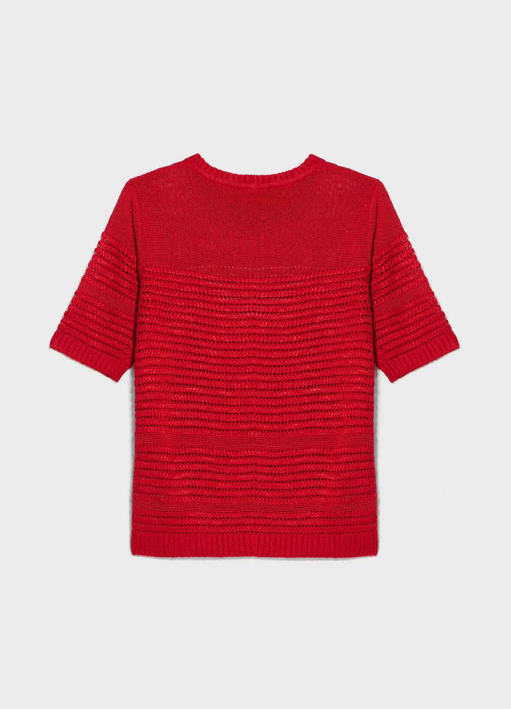 LES COPAINSTop tricot traforato maniche corte Vendita Economica