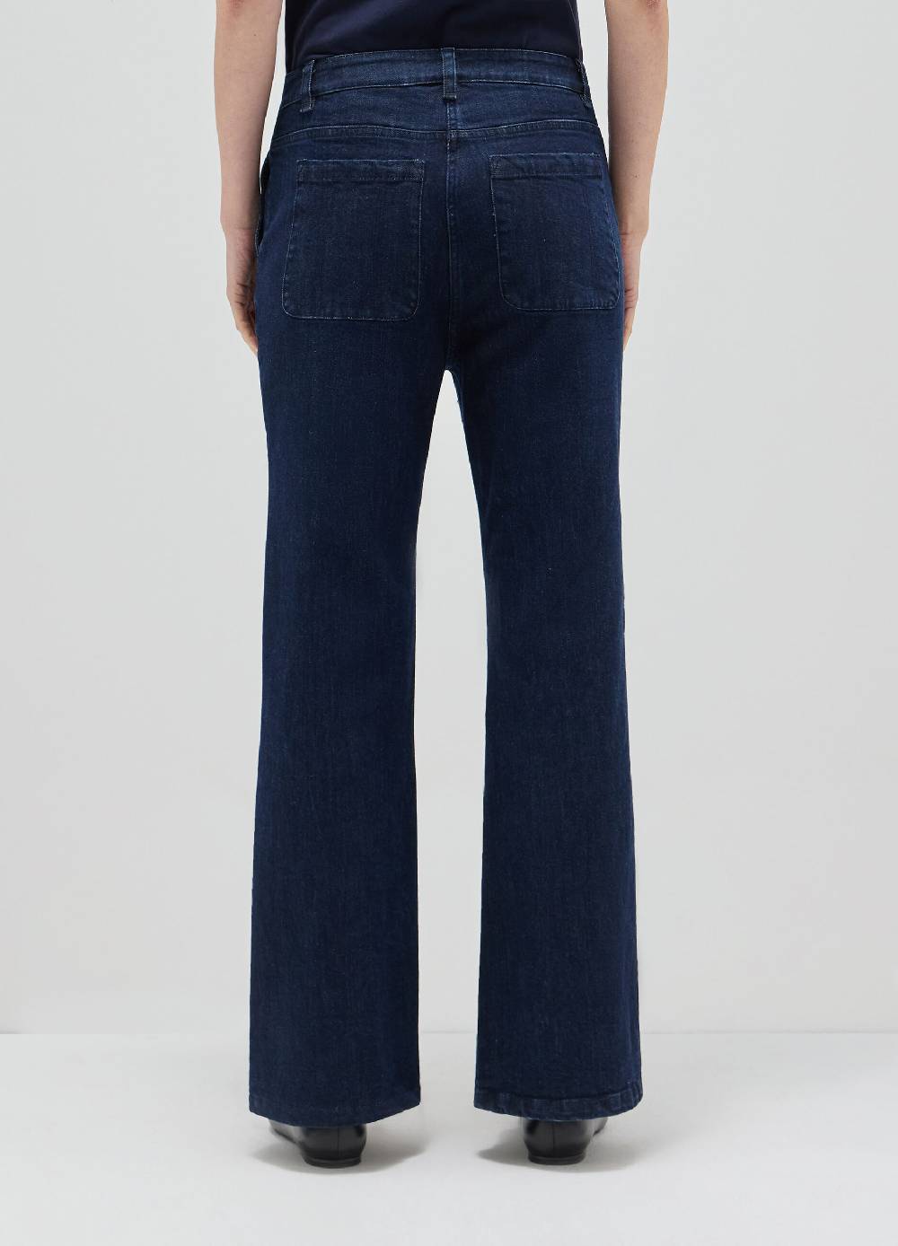 LES COPAINSDenim flare in cotone stretch Saldi Di Fabbrica