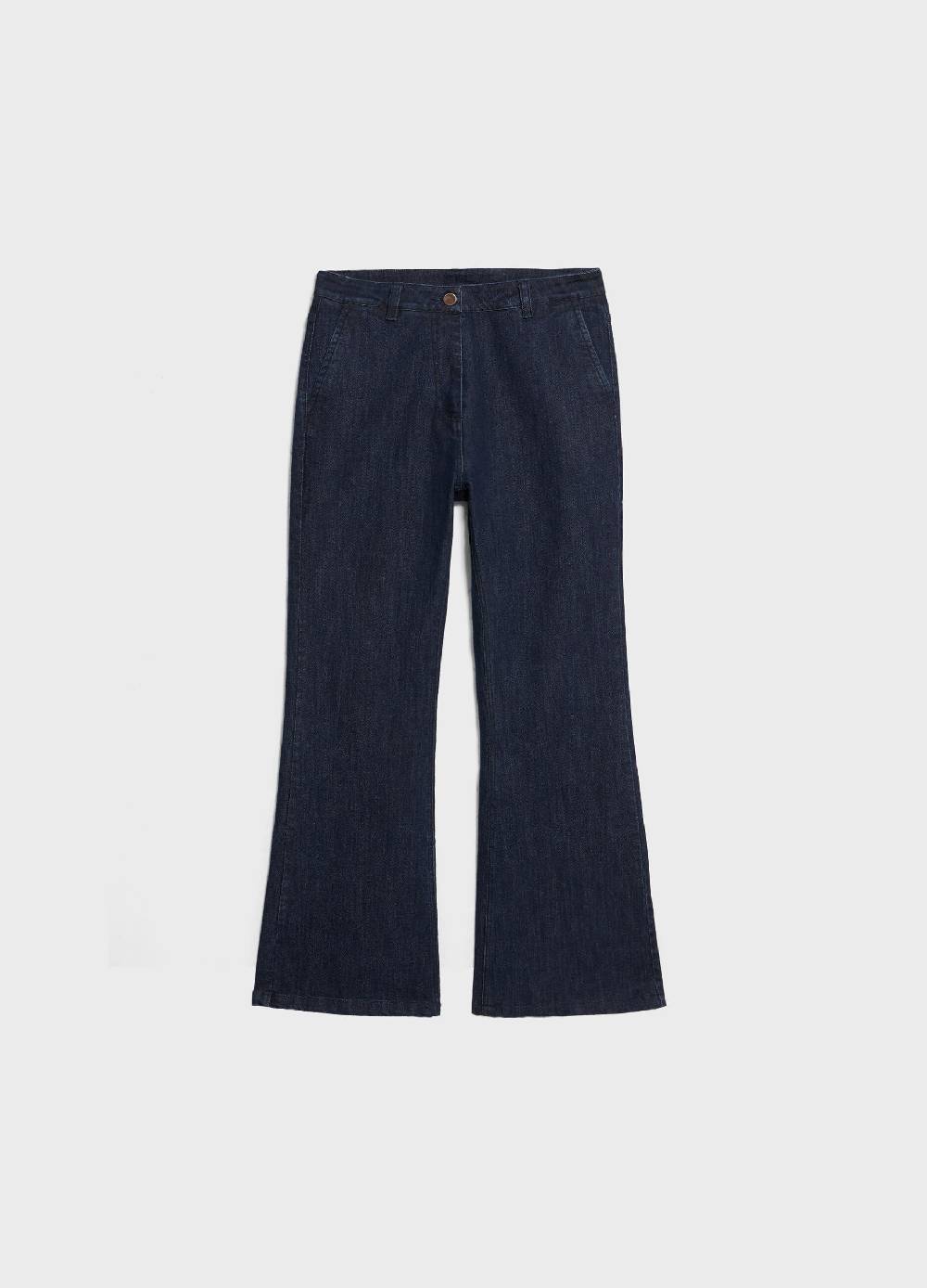LES COPAINSDenim flare in cotone stretch Saldi Di Fabbrica