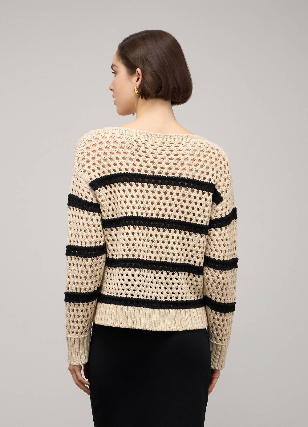 LES COPAINSMaglione tricot misto cotone a righe Negozio