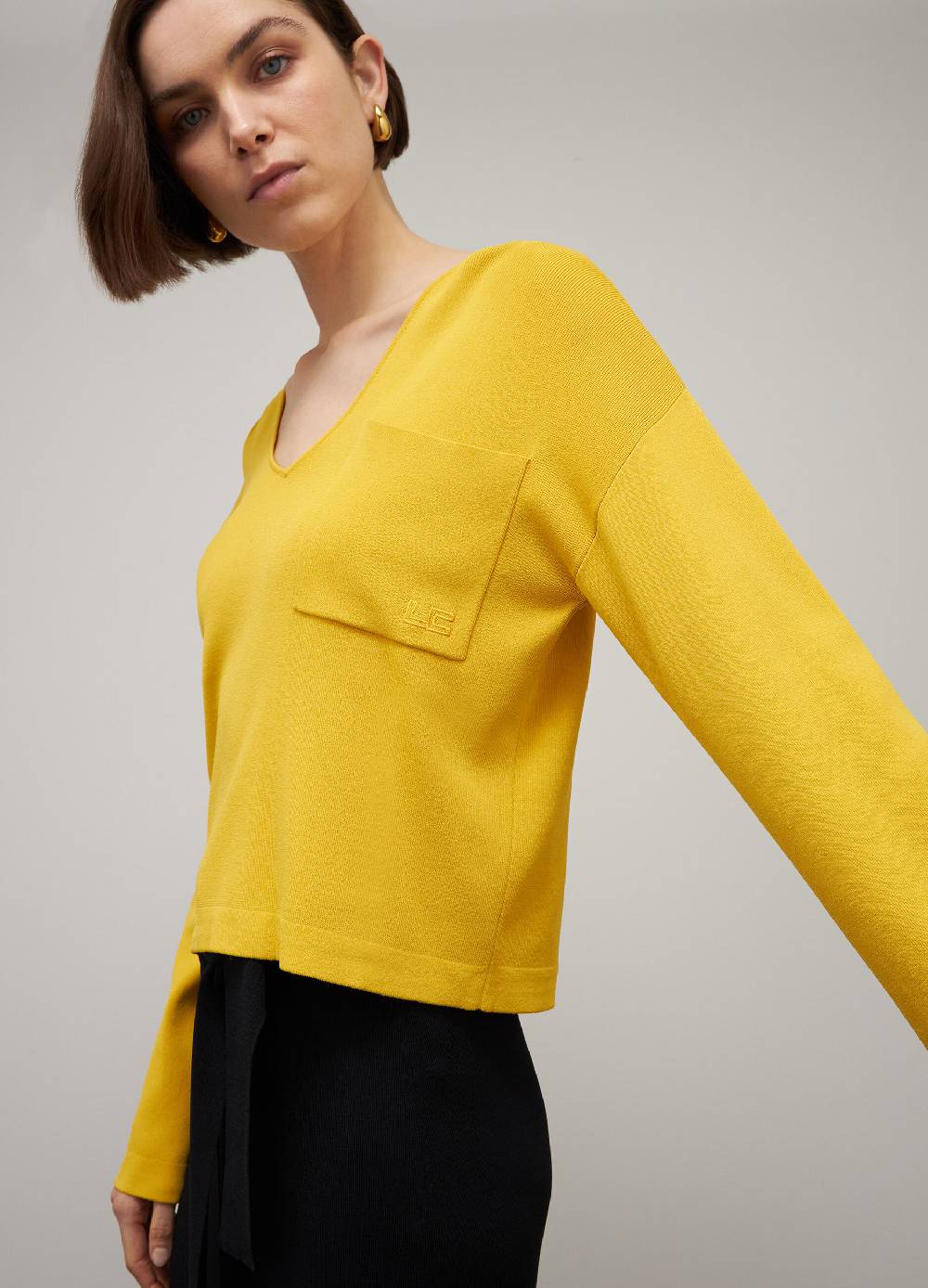 LES COPAINSMaglia tricot con scollo a V in misto viscosa In Saldo