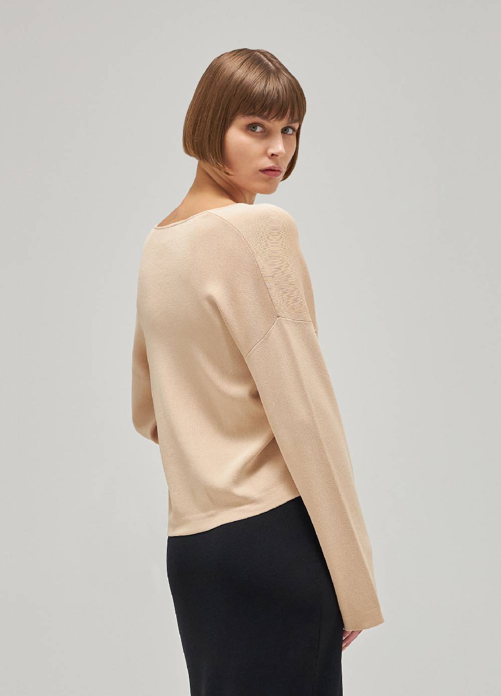 LES COPAINSMaglia tricot con scollo a V in misto viscosa Italy