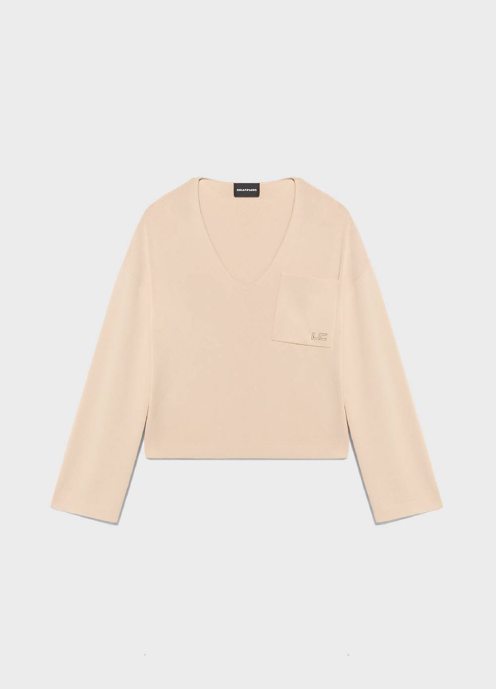 LES COPAINSMaglia tricot con scollo a V in misto viscosa Italy