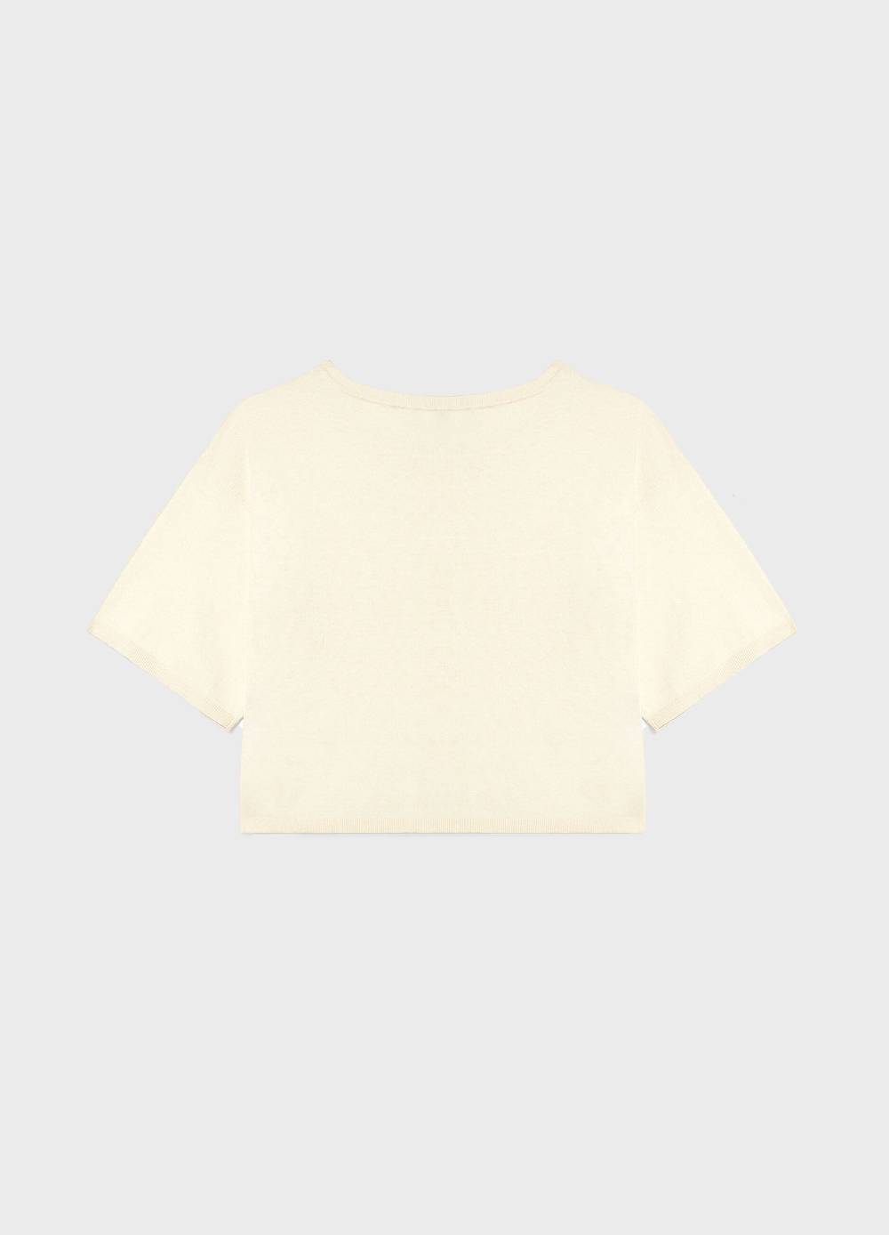 LES COPAINSMaglia tricot a maniche corte in seta e cotone In Linea