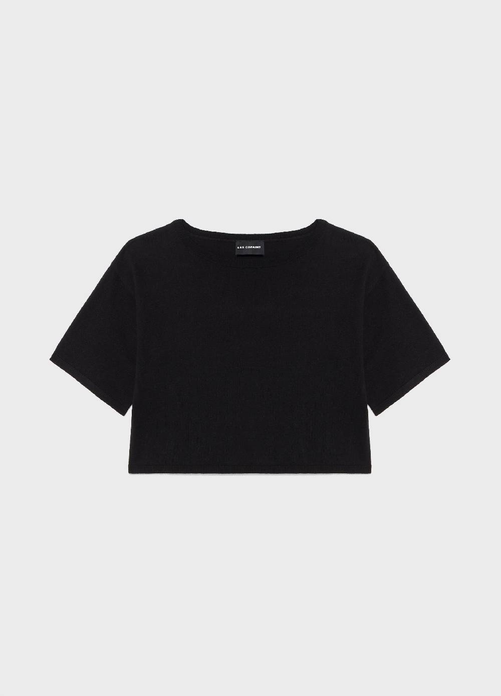 LES COPAINSMaglia tricot a maniche corte in seta e cotone Nuovo
