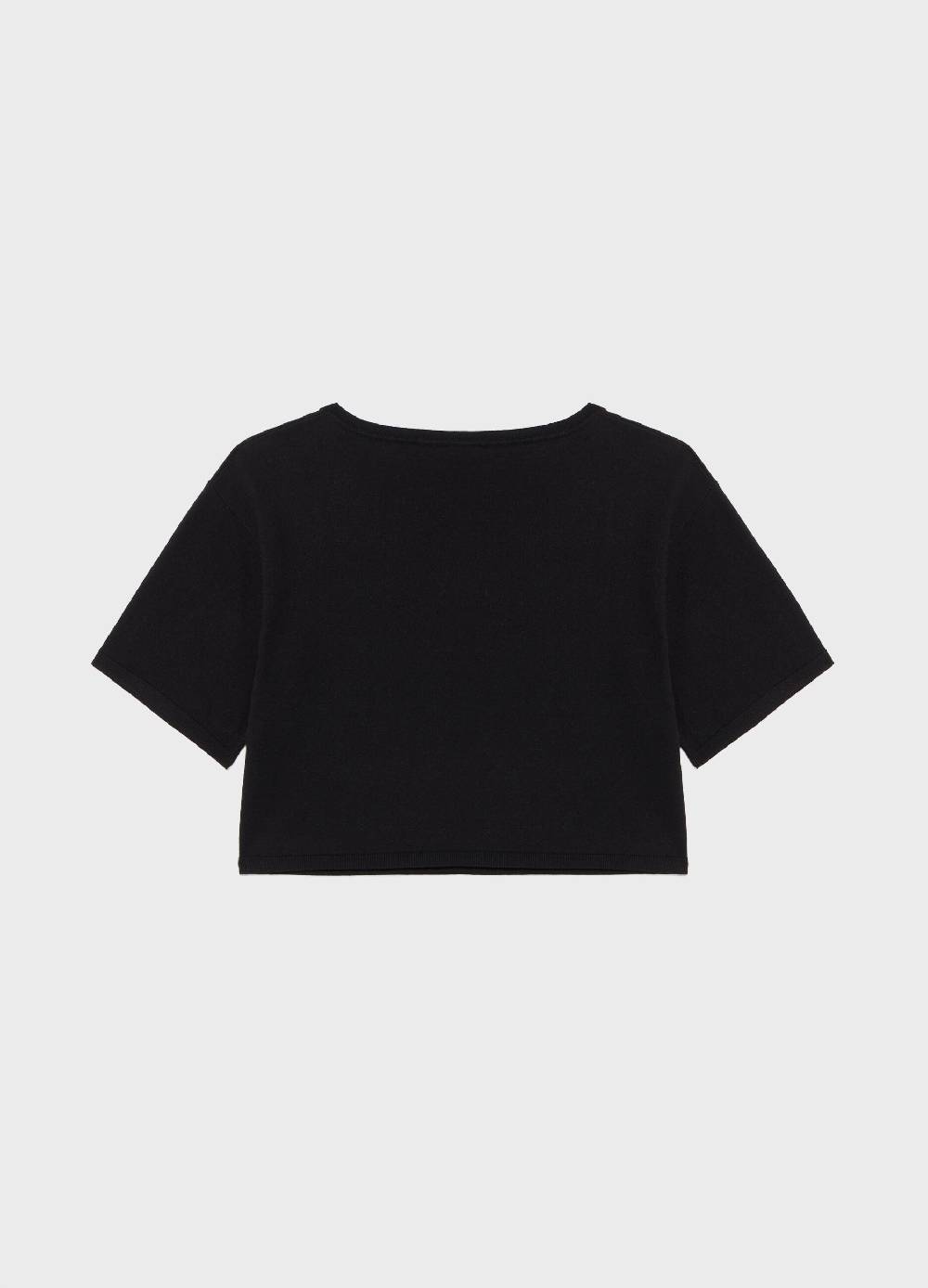 LES COPAINSMaglia tricot a maniche corte in seta e cotone Nuovo