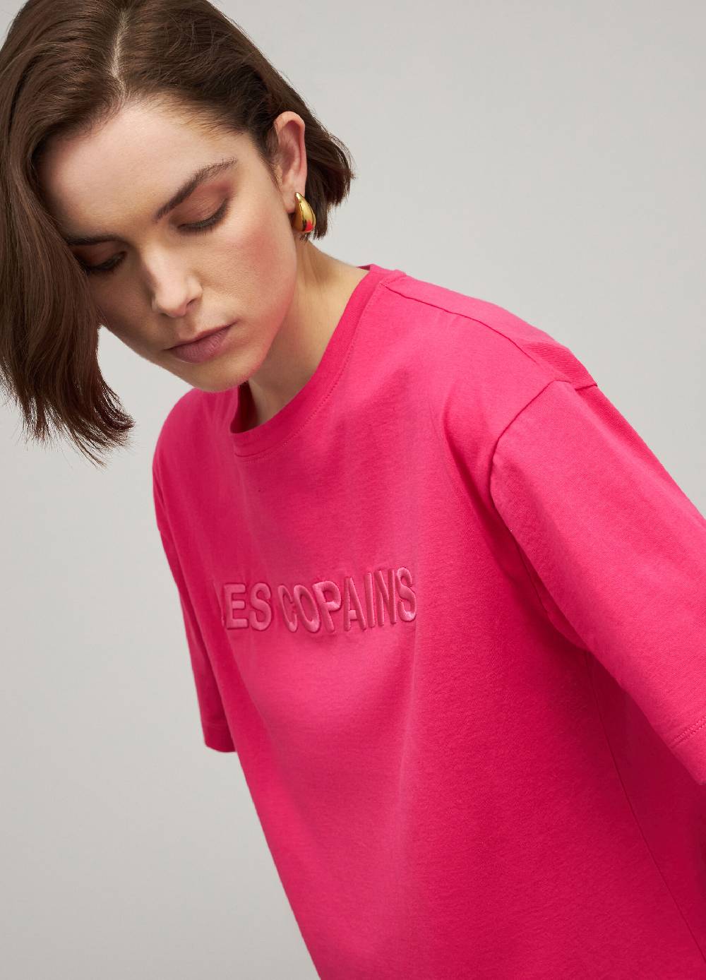 LES COPAINST-shirt logata in puro cotone Pezzi Unici